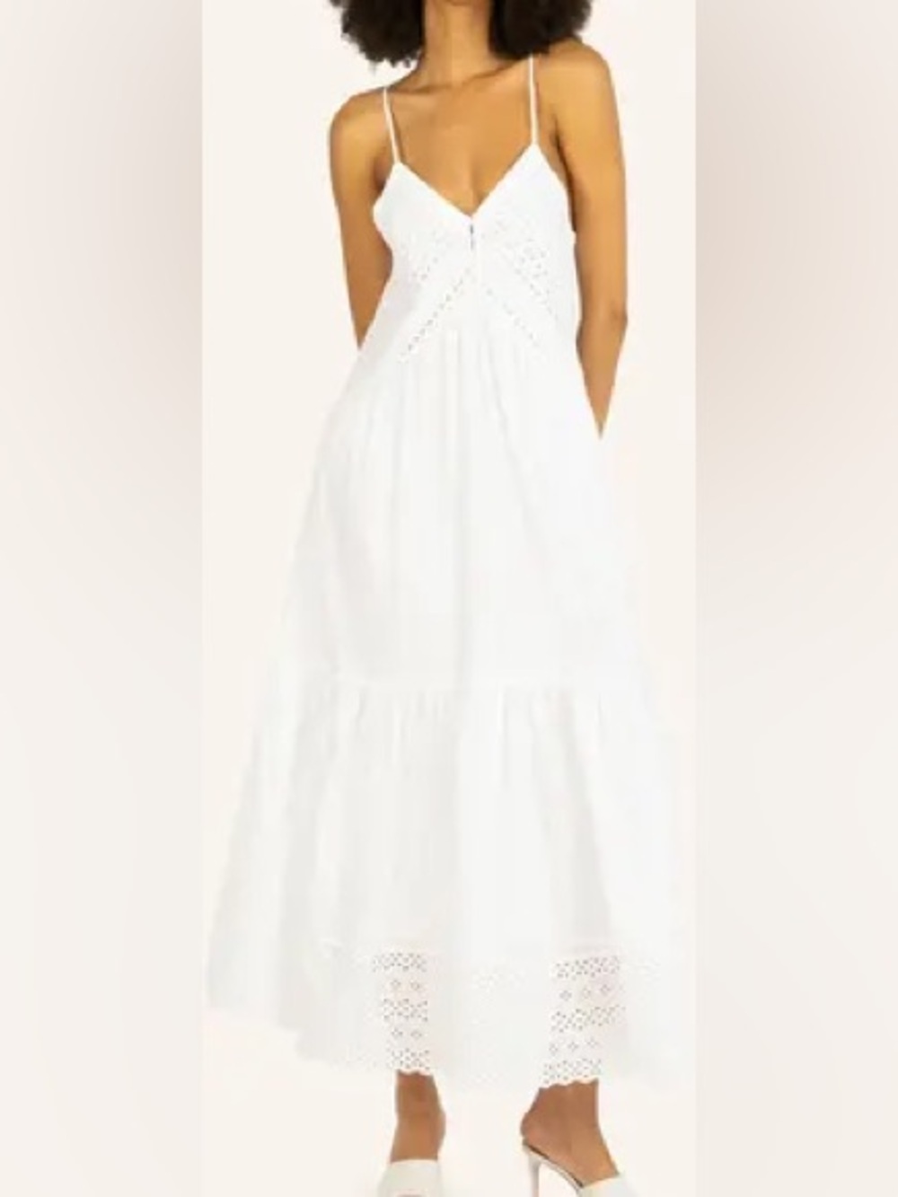 Super Natural by Secret Mission Daniella Off White Eyelet Maxi Dress